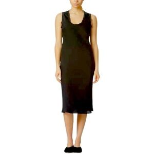 AVEC LES FILLES BLACK SLIP DRESS SZ LARGE
